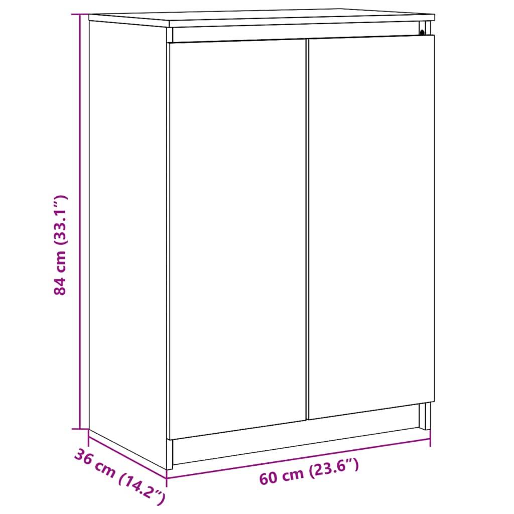 vidaXL Sideboard 60x36x84 cm Massivholz Kiefer