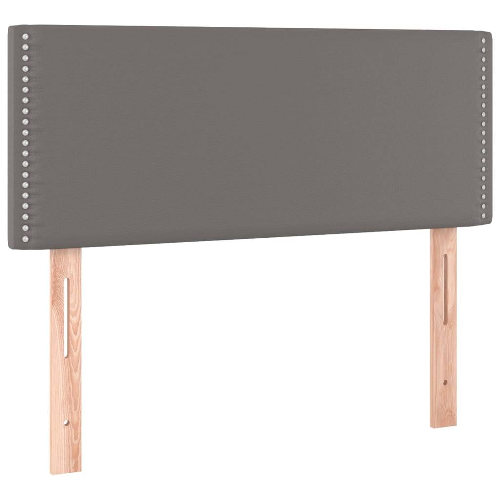 vidaXL LED Kopfteil Grau 80x5x78/88 cm Kunstleder