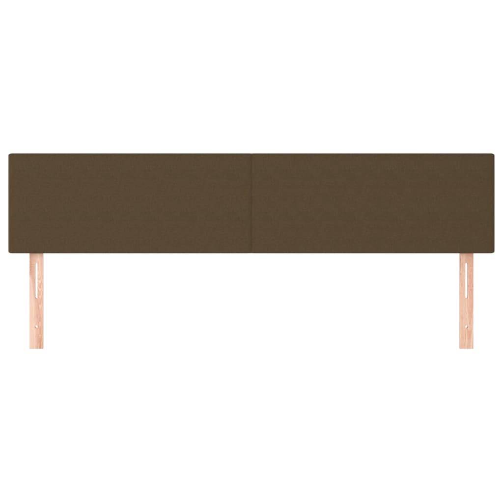vidaXL Kopfteile 2 Stk. Dunkelbraun 90x5x78/88 cm Stoff
