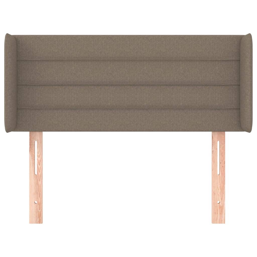 vidaXL Kopfteil mit Ohren Taupe 93x16x78/88 cm Stoff