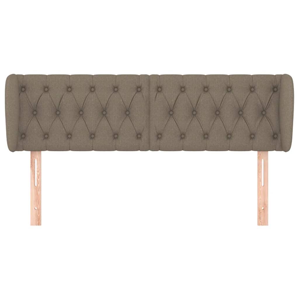 vidaXL Kopfteil mit Ohren Taupe 147x23x78/88 cm Stoff