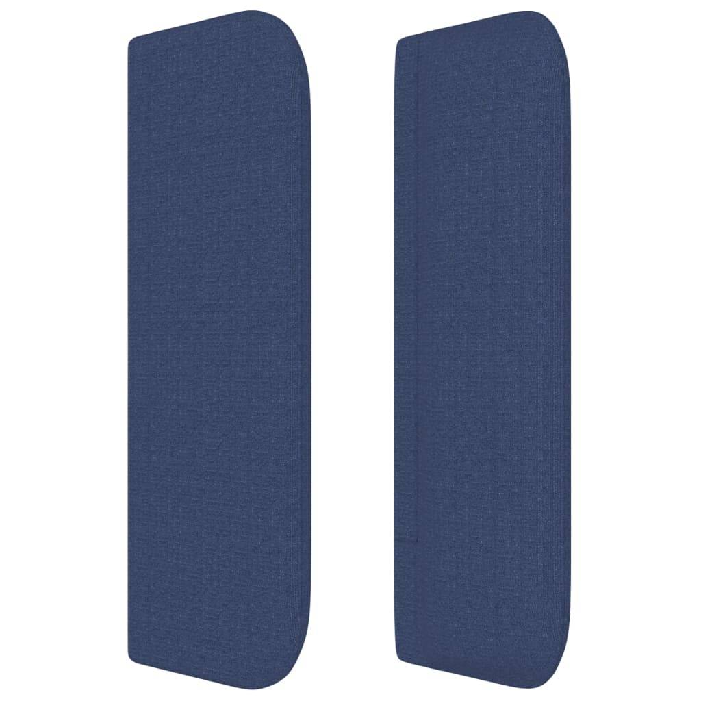 vidaXL Kopfteil mit Ohren Blau 147x16x78/88 cm Stoff