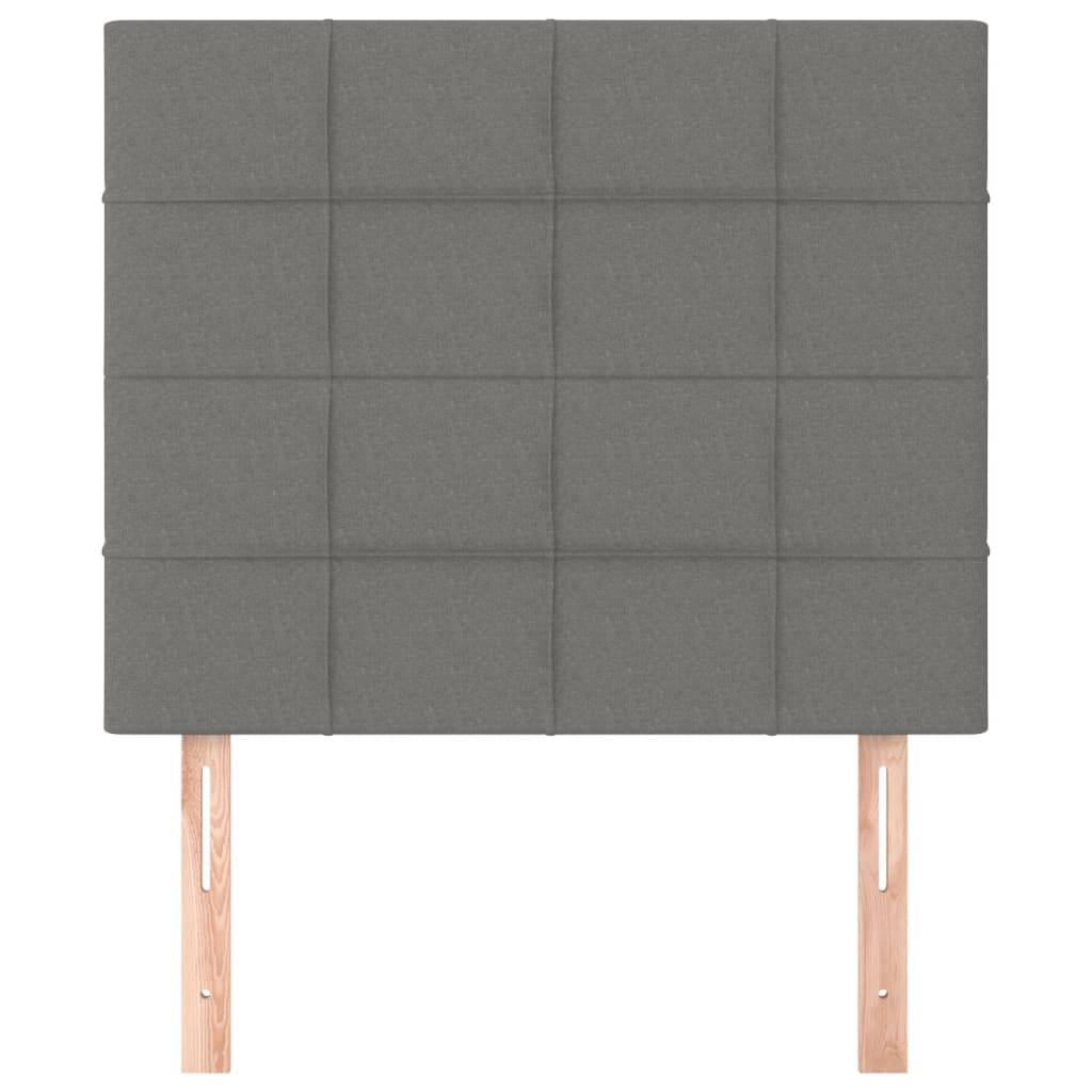 vidaXL Kopfteile 2 Stk. Dunkelgrau 80x5x78/88 cm Stoff