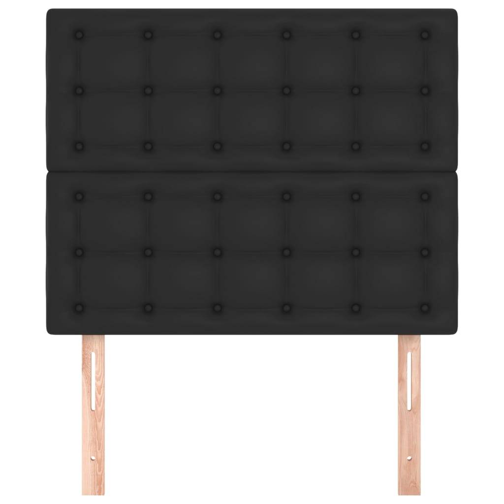 vidaXL Kopfteile 2 Stk. Schwarz 80x5x78/88 cm Kunstleder