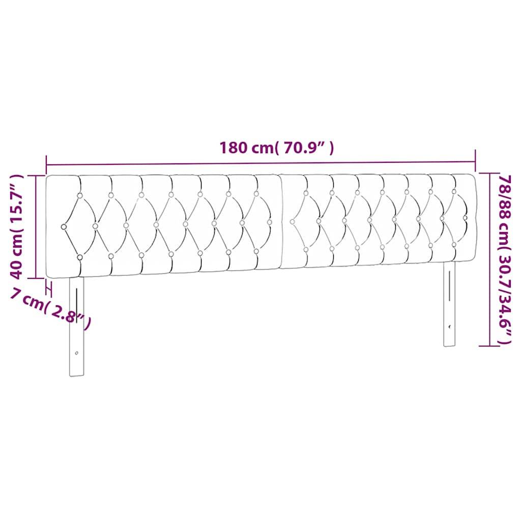 vidaXL Kopfteile 2 Stk. Dunkelgrün 90x7x78/88 cm Samt