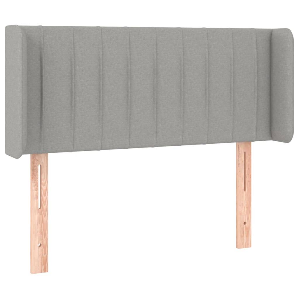 vidaXL LED Kopfteil Hellgrau 83x16x78/88 cm Stoff