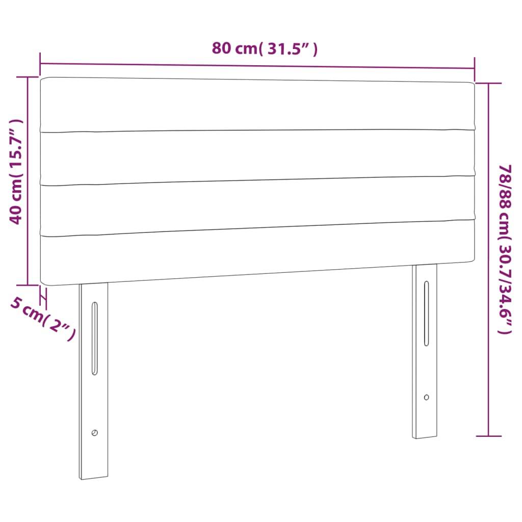 vidaXL Kopfteil Dunkelbraun 80x5x78/88 cm Stoff