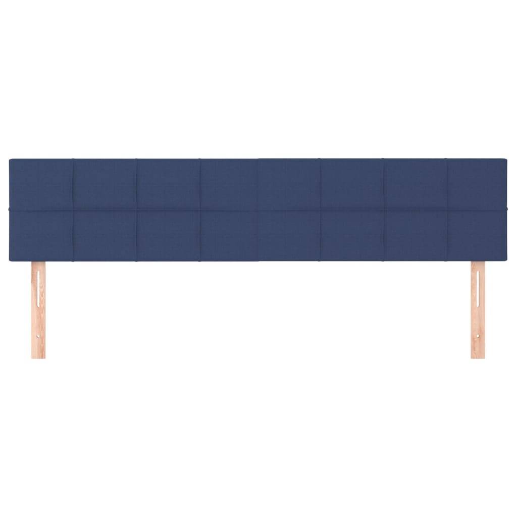 vidaXL Kopfteile 2 Stk. Blau 100x5x78/88 cm Stoff