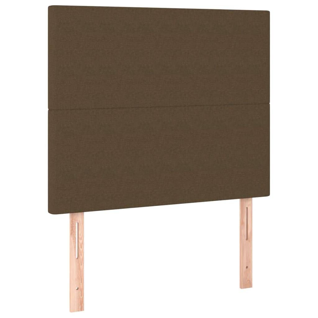 vidaXL Kopfteile 2 Stk. Dunkelbraun 80x5x78/88 cm Stoff