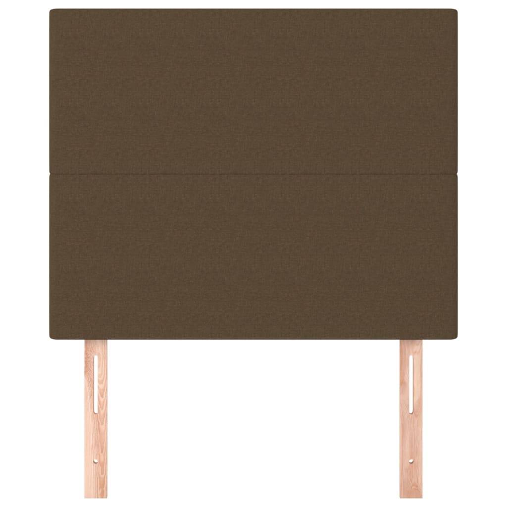 vidaXL Kopfteile 2 Stk. Dunkelbraun 80x5x78/88 cm Stoff