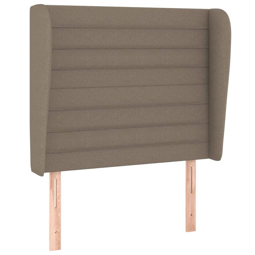 vidaXL Kopfteil mit Ohren Taupe 83x23x118/128 cm Stoff