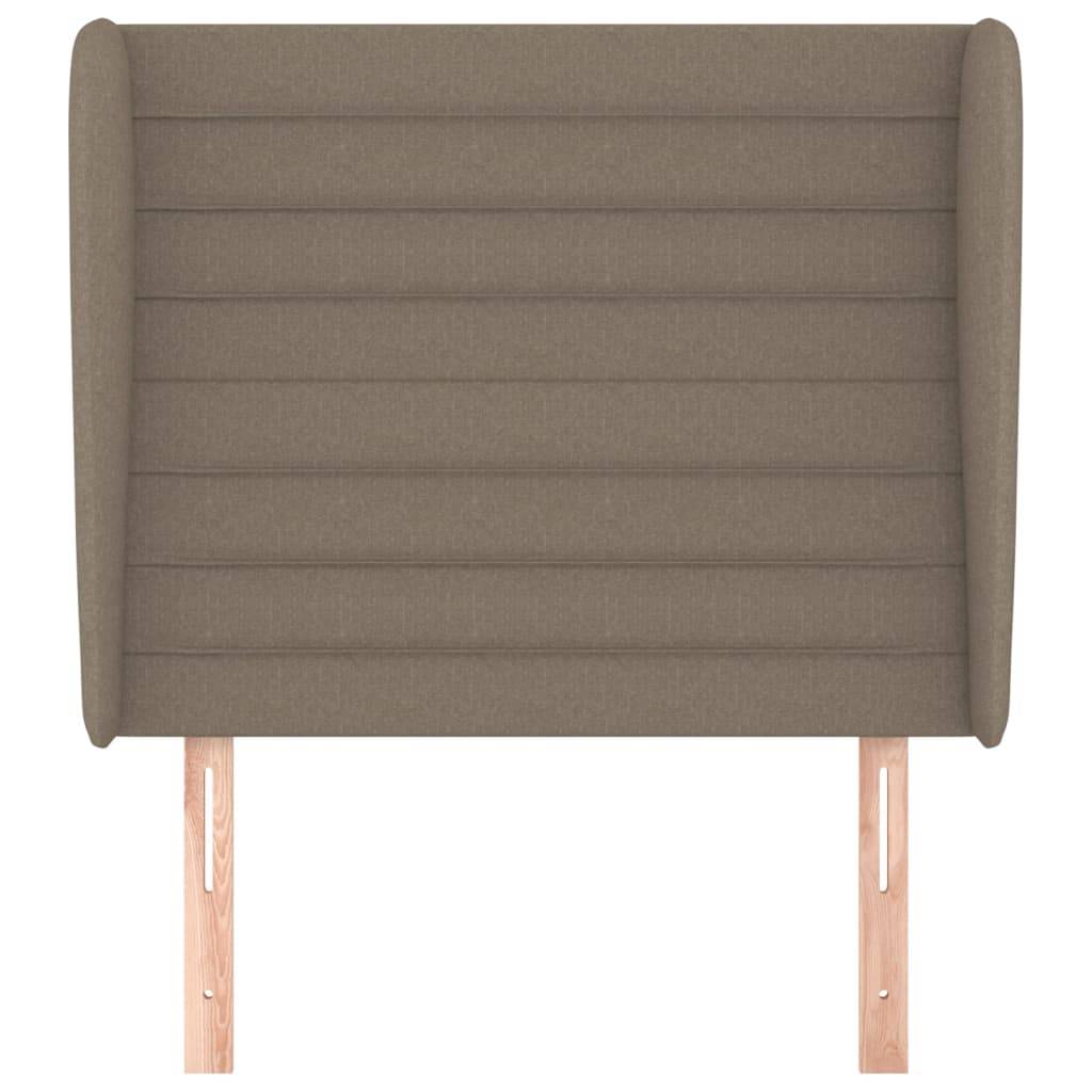 vidaXL Kopfteil mit Ohren Taupe 83x23x118/128 cm Stoff