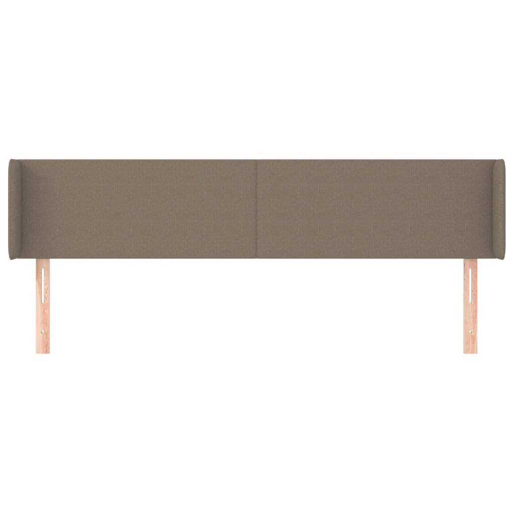 vidaXL Kopfteil mit Ohren Taupe 163x16x78/88 cm Stoff