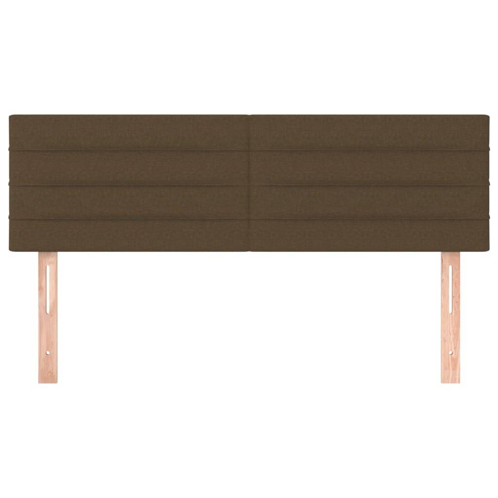 vidaXL Kopfteile 2 Stk. Dunkelbraun 72x5x78/88 cm Stoff