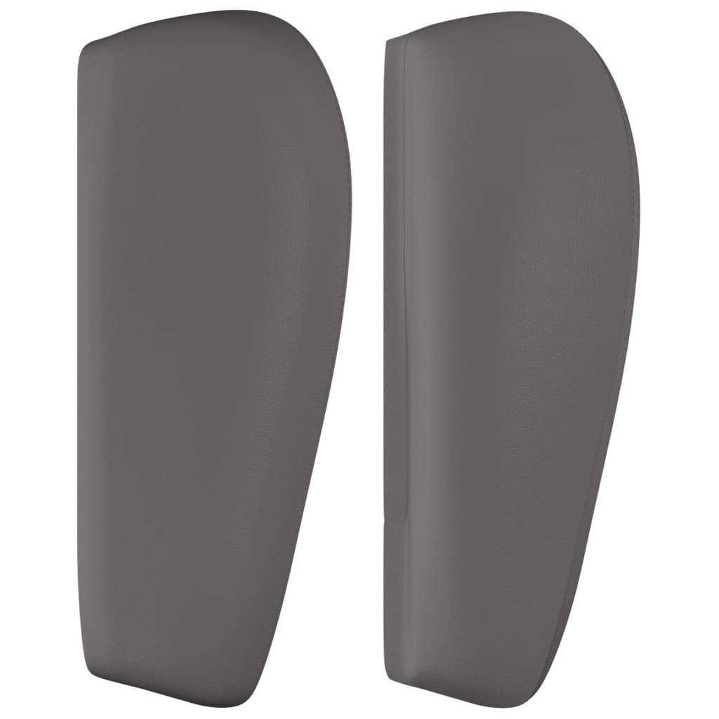 vidaXL Kopfteil mit Ohren Grau 183x23x78/88 cm Kunstleder