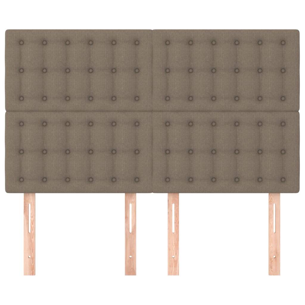 vidaXL Kopfteile 4 Stk. Taupe 72x5x78/88 cm Stoff