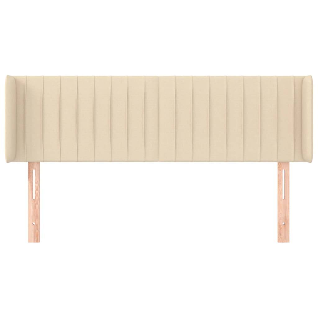 vidaXL Kopfteil mit Ohren Creme 147x16x78/88 cm Stoff