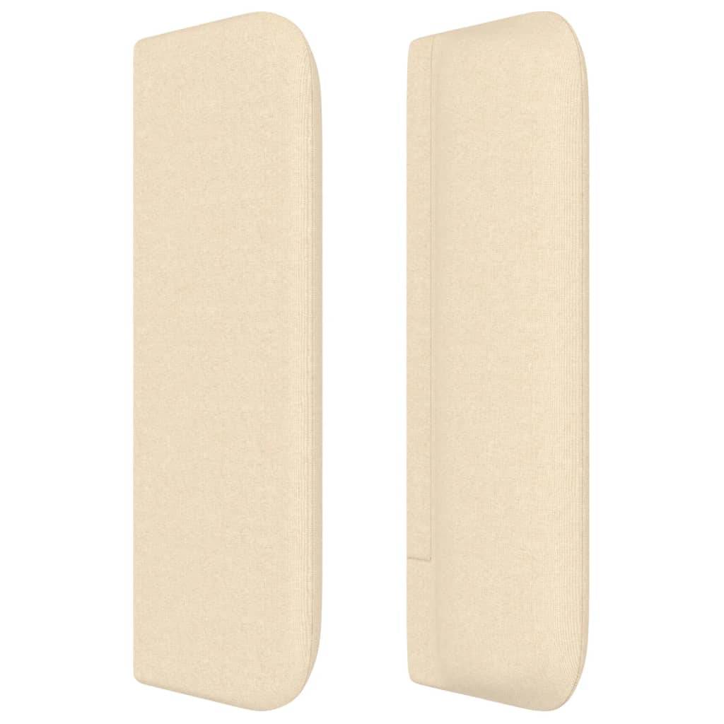 vidaXL Kopfteil mit Ohren Creme 147x16x78/88 cm Stoff