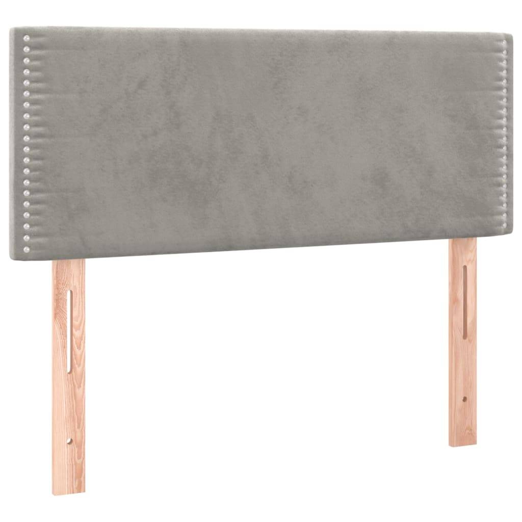 vidaXL Kopfteil Hellgrau 80x5x78/88 cm Samt