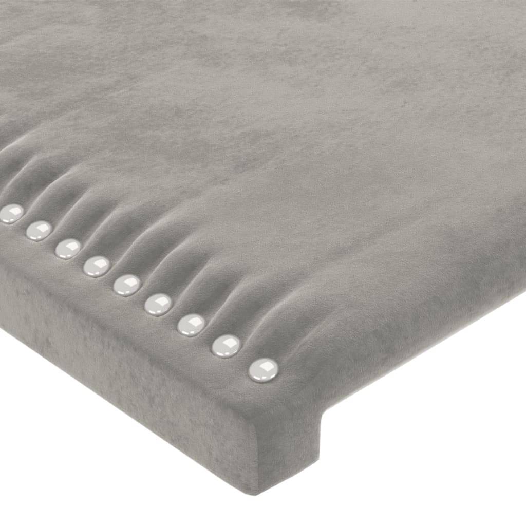 vidaXL Kopfteil Hellgrau 80x5x78/88 cm Samt