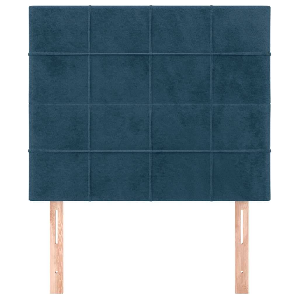 vidaXL Kopfteile 2 Stk. Dunkelblau 100x5x78/88 cm Samt