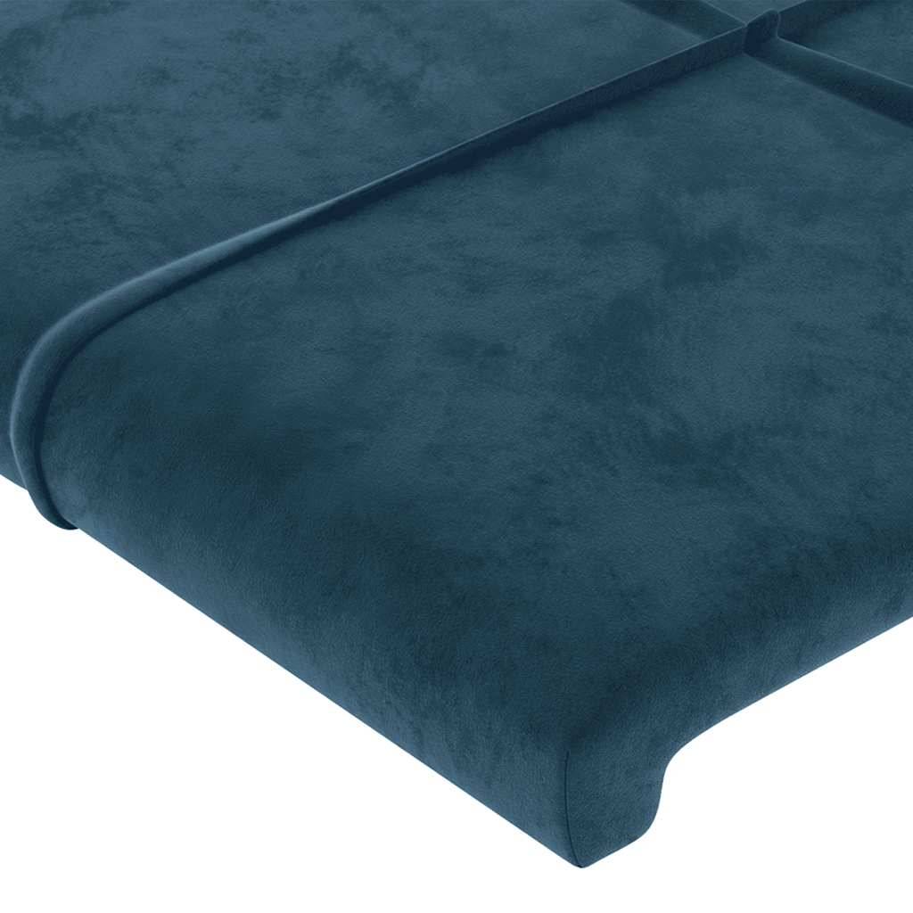 vidaXL Kopfteile 2 Stk. Dunkelblau 100x5x78/88 cm Samt