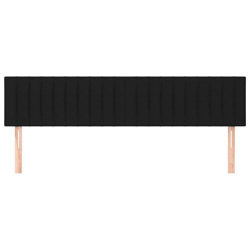 vidaXL Kopfteile 2 Stk. Schwarz 90x5x78/88 cm Stoff