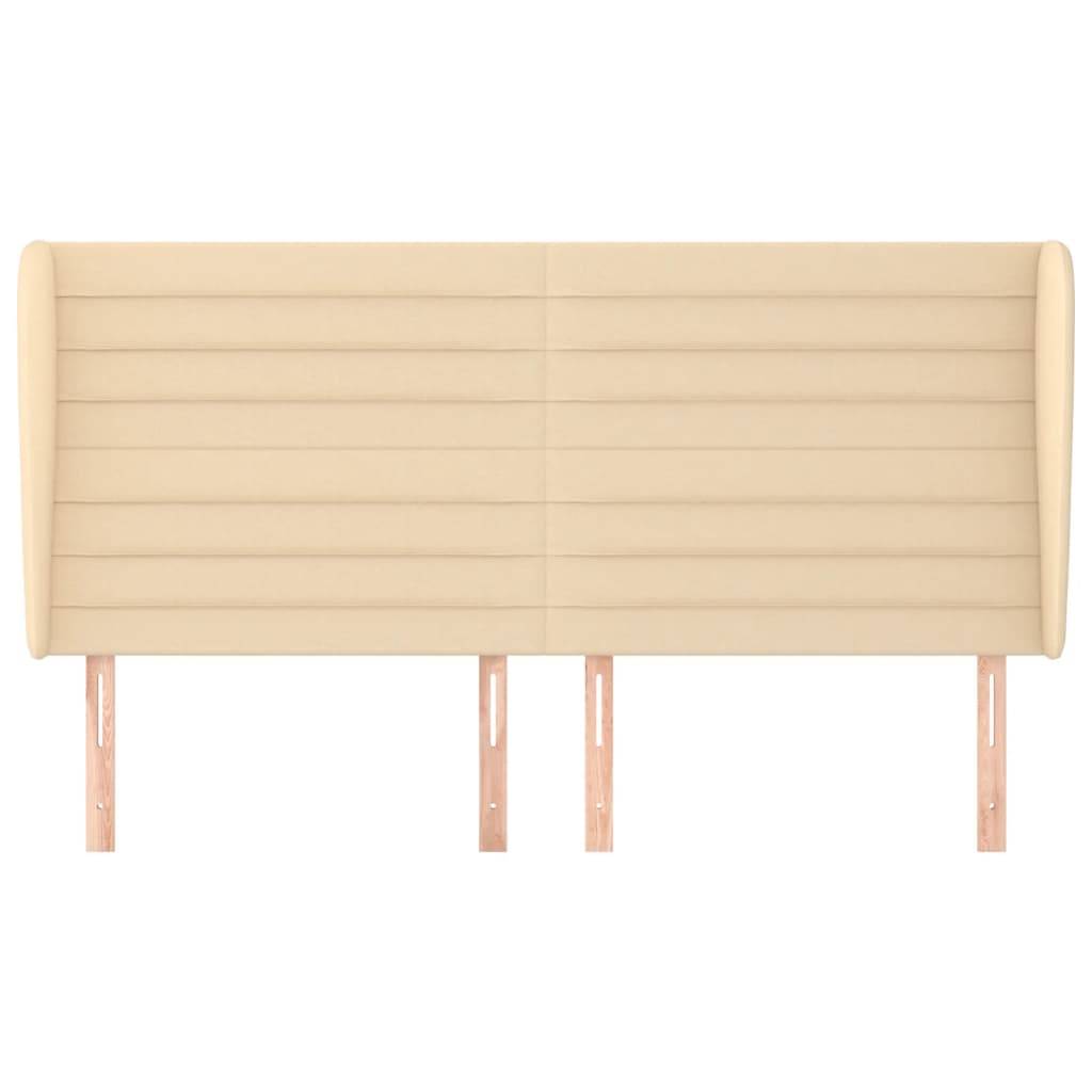 vidaXL Kopfteil mit Ohren Creme 183x23x118/128 cm Stoff