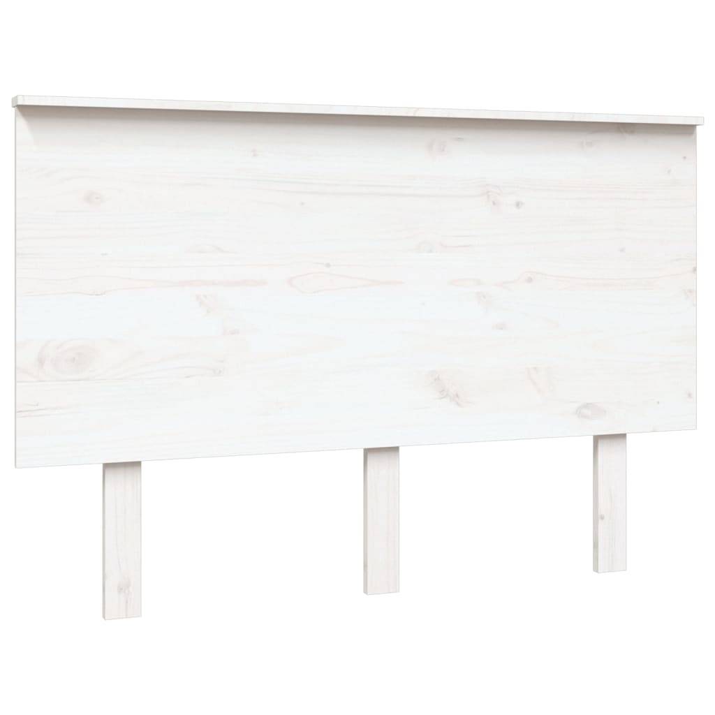 vidaXL Kopfteil Weiß 124x6x82,5 cm Massivholz Kiefer