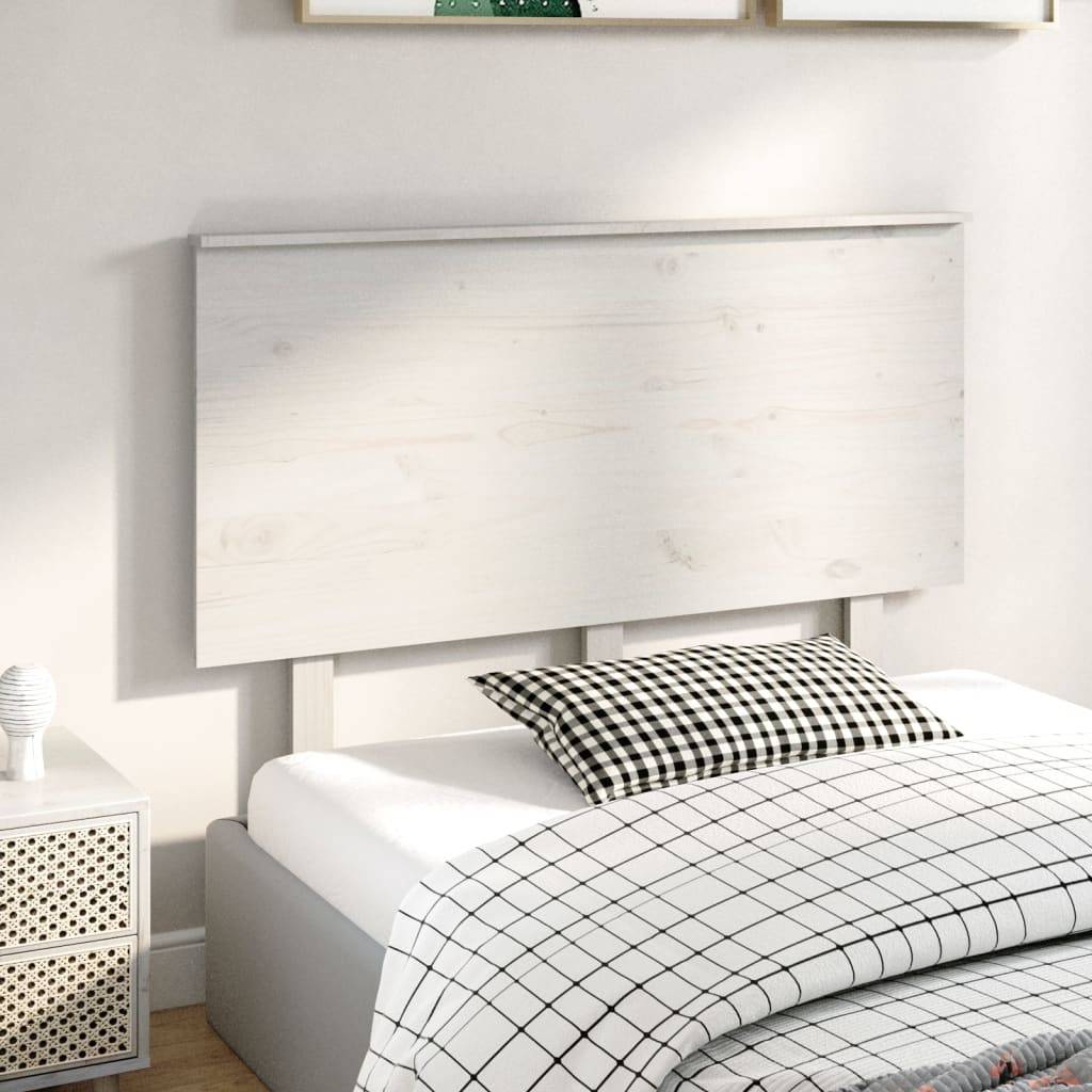 vidaXL Kopfteil Weiß 124x6x82,5 cm Massivholz Kiefer