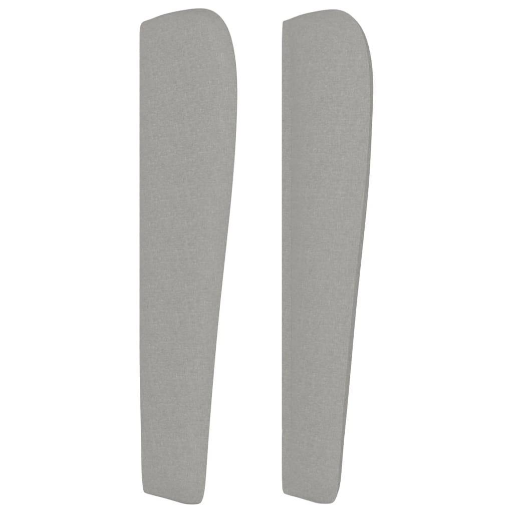 vidaXL Kopfteil mit Ohren Hellgrau 183x23x118/128 cm Stoff