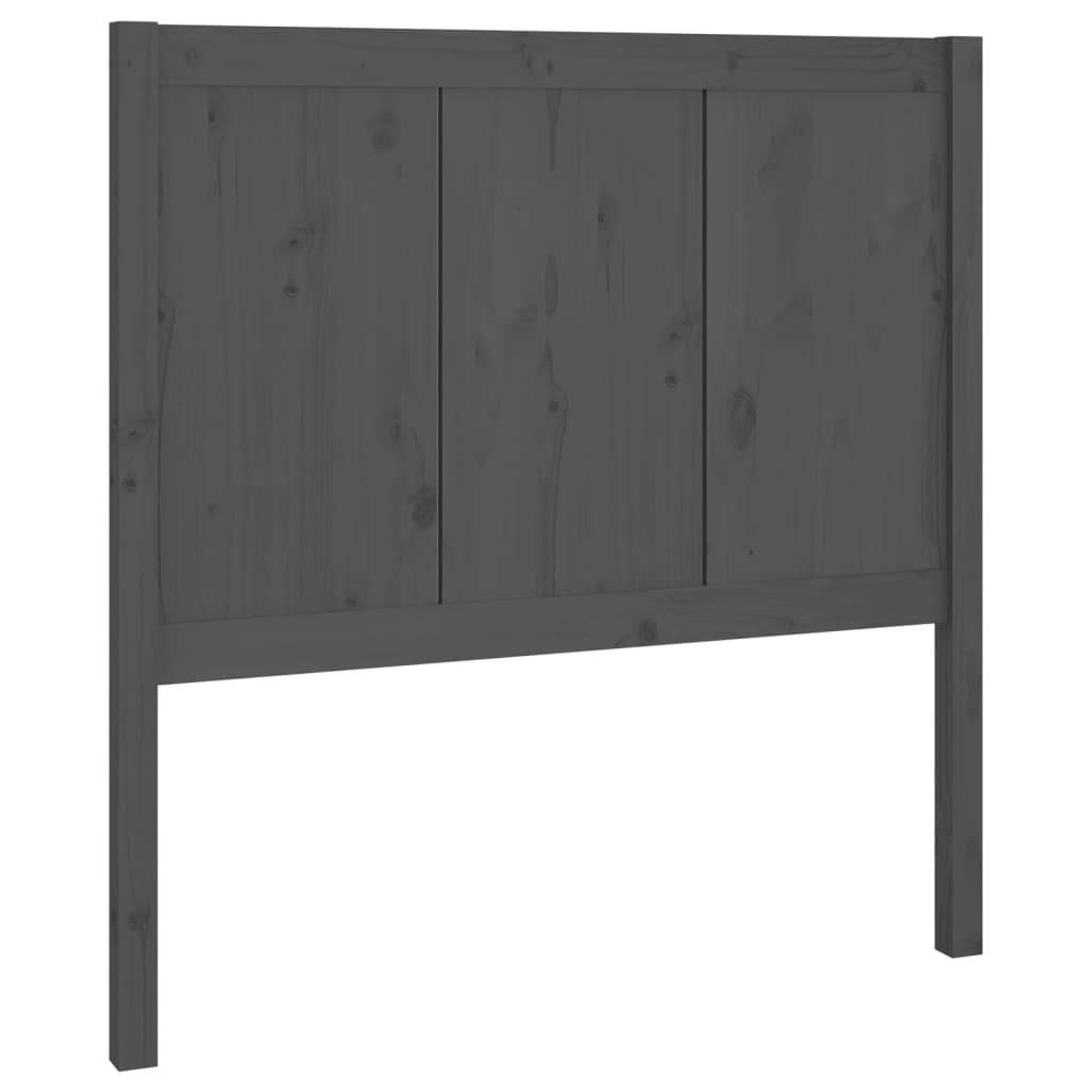 vidaXL Kopfteil Grau 80,5x4x100 cm Massivholz Kiefer