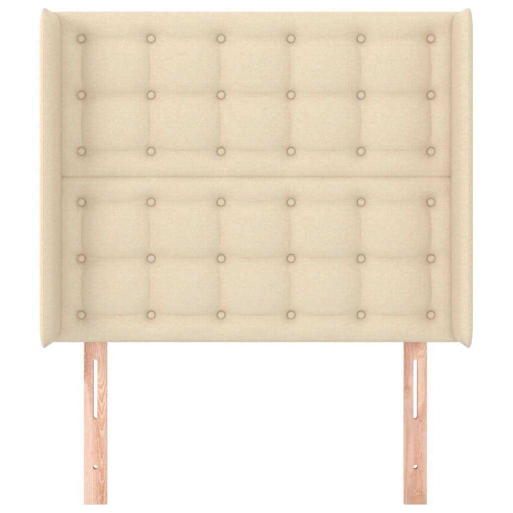 vidaXL Kopfteil mit Ohren Creme 83x16x118/128 cm Stoff