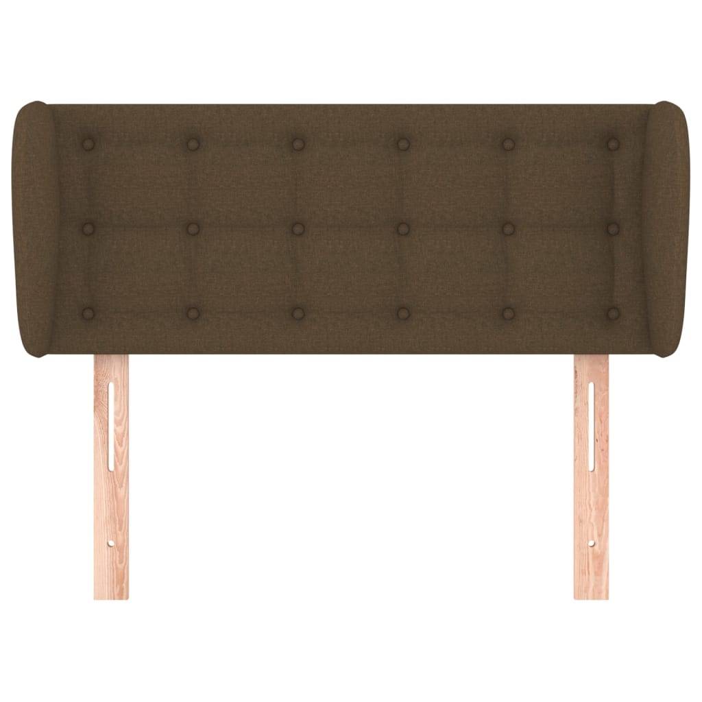 vidaXL Kopfteil mit Ohren Dunkelbraun 83x23x78/88 cm Stoff