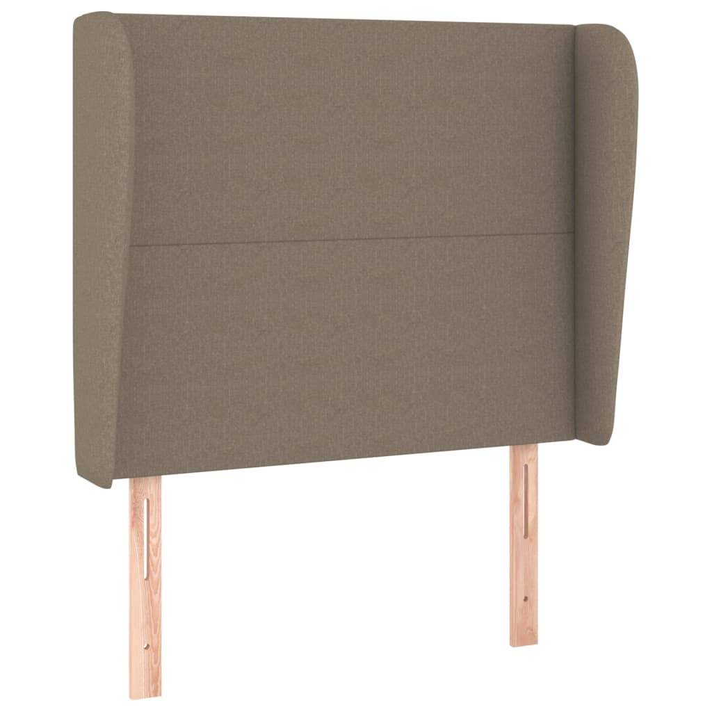 vidaXL Kopfteil mit Ohren Taupe 103x23x118/128 cm Stoff
