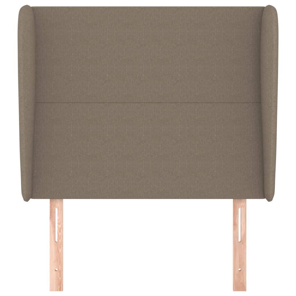 vidaXL Kopfteil mit Ohren Taupe 103x23x118/128 cm Stoff