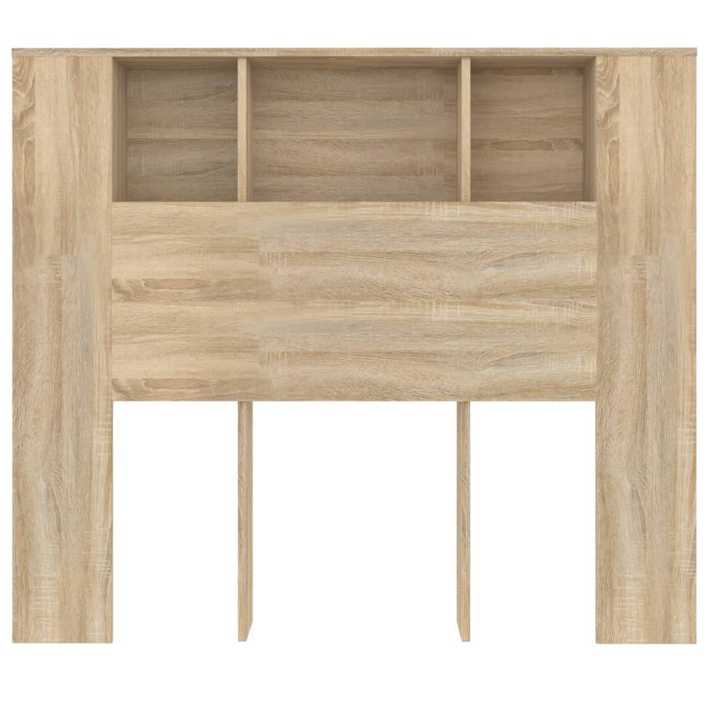 vidaXL Kopfteil mit Ablagen Sonoma-Eiche 120x18,5x102,5 cm