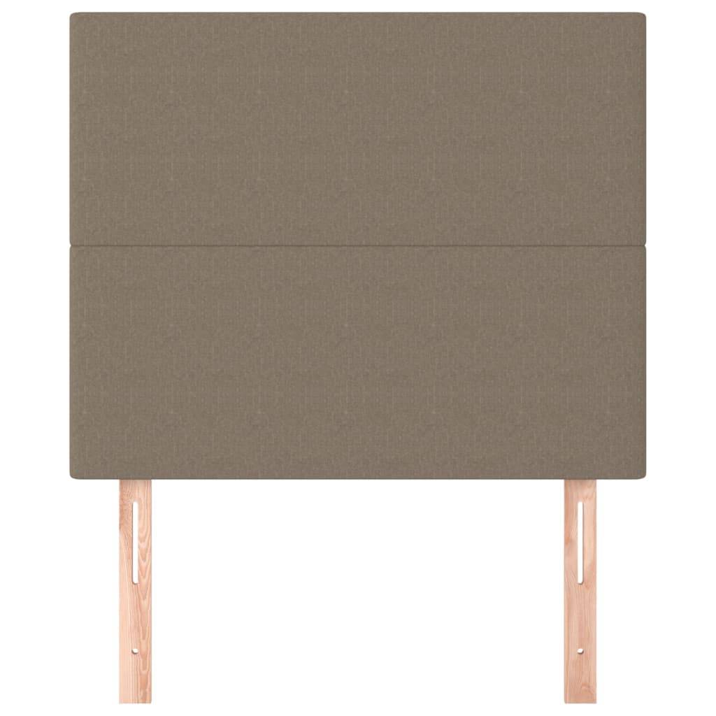 vidaXL Kopfteile 2 Stk. Taupe 100x5x78/88 cm Stoff