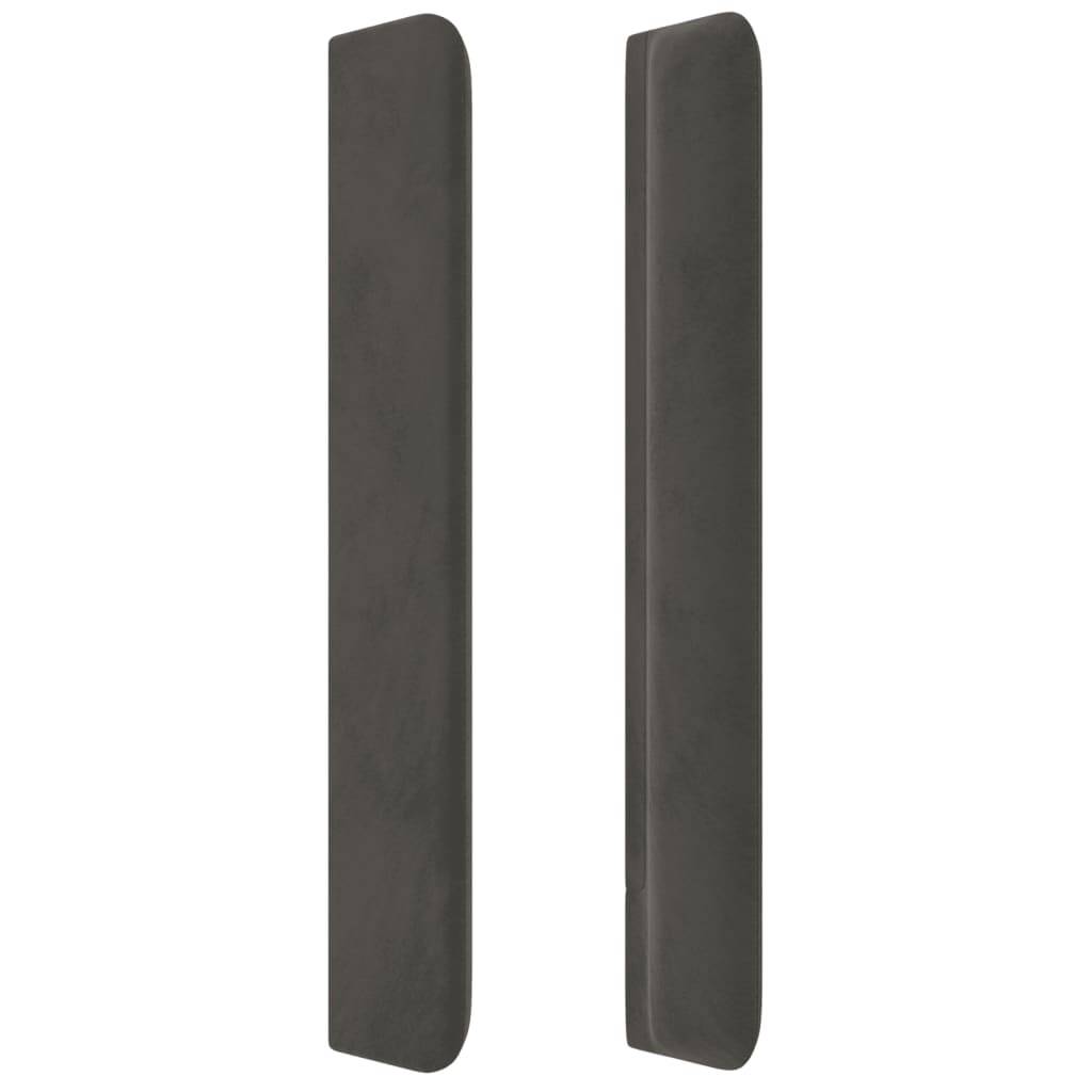 vidaXL Kopfteil mit Ohren Dunkelgrau 183x16x118/128 cm Samt
