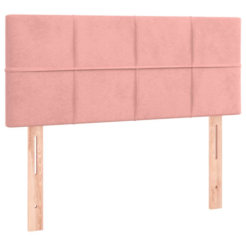 vidaXL LED Kopfteil Rosa 100x5x78/88 cm Samt