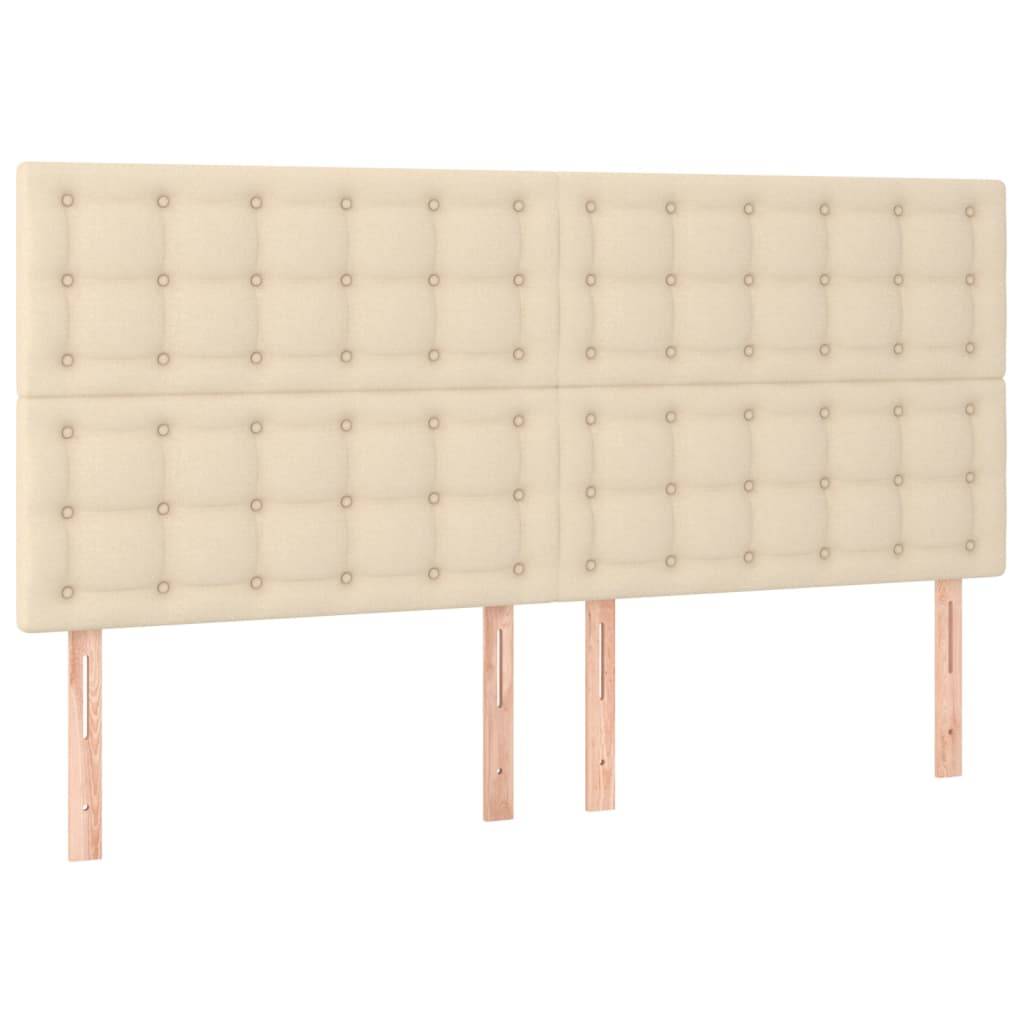 vidaXL Kopfteile 4 Stk. Creme 80x5x78/88 cm Stoff