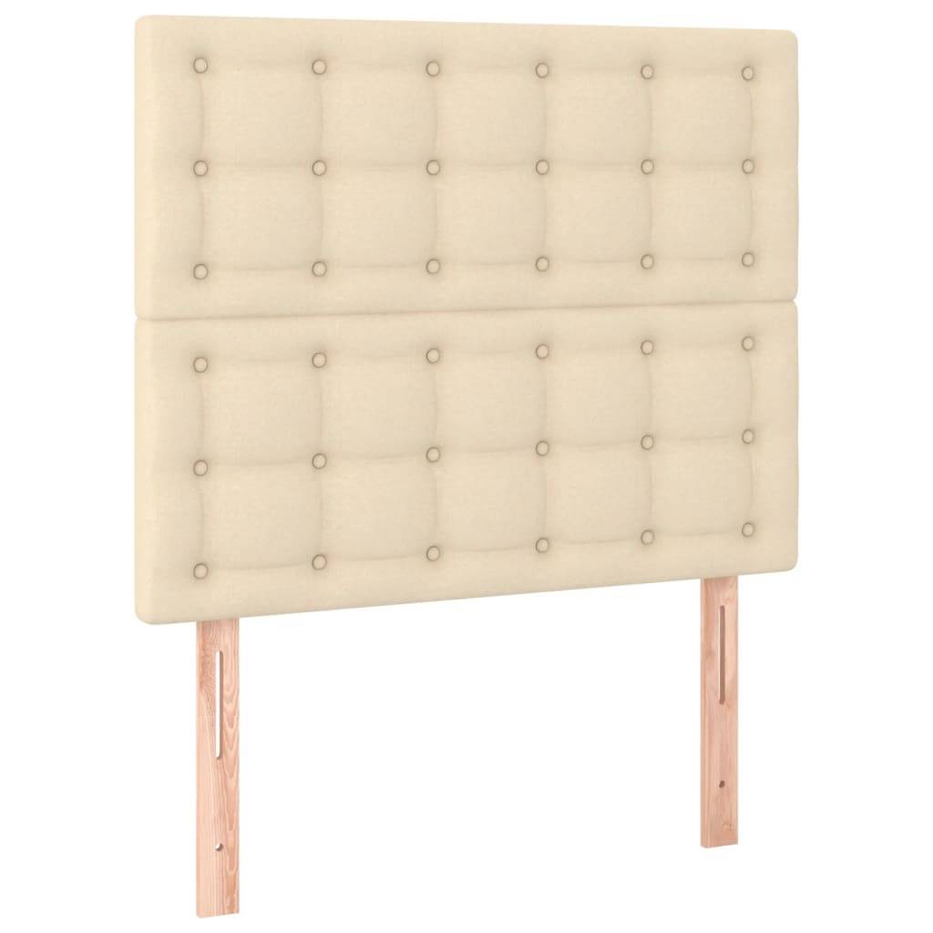 vidaXL Kopfteile 2 Stk. Creme 90x5x78/88 cm Stoff