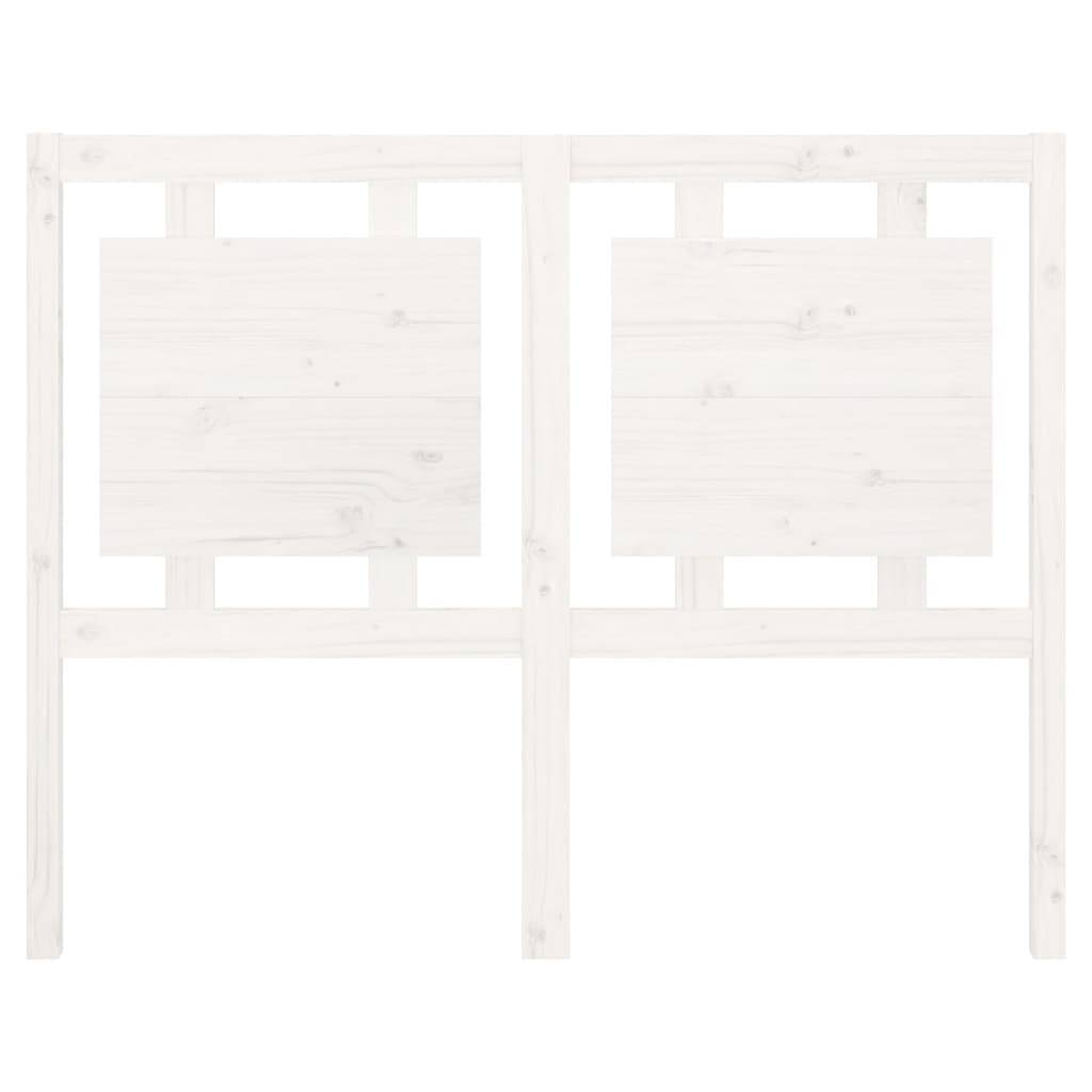 vidaXL Kopfteil Weiß 125,5x4x100 cm Massivholz Kiefer