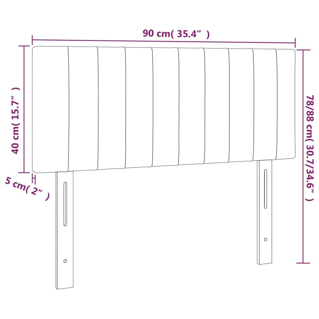 vidaXL Kopfteil Dunkelbraun 90x5x78/88 cm Stoff