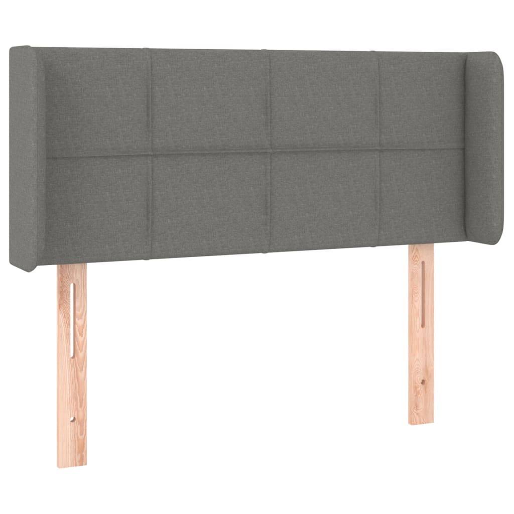 vidaXL LED Kopfteil Dunkelgrau 93x16x78/88 cm Stoff