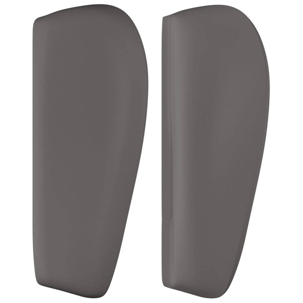 vidaXL Kopfteil mit Ohren Grau 147x23x78/88 cm Kunstleder