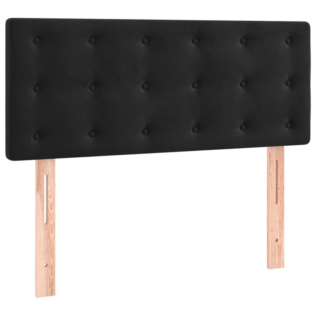 vidaXL Kopfteil Schwarz 100x5x78/88 cm Samt