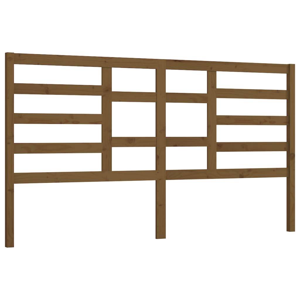 vidaXL Bett-Kopfteil Honigbraun 206x4x104 cm Massivholz Kiefer