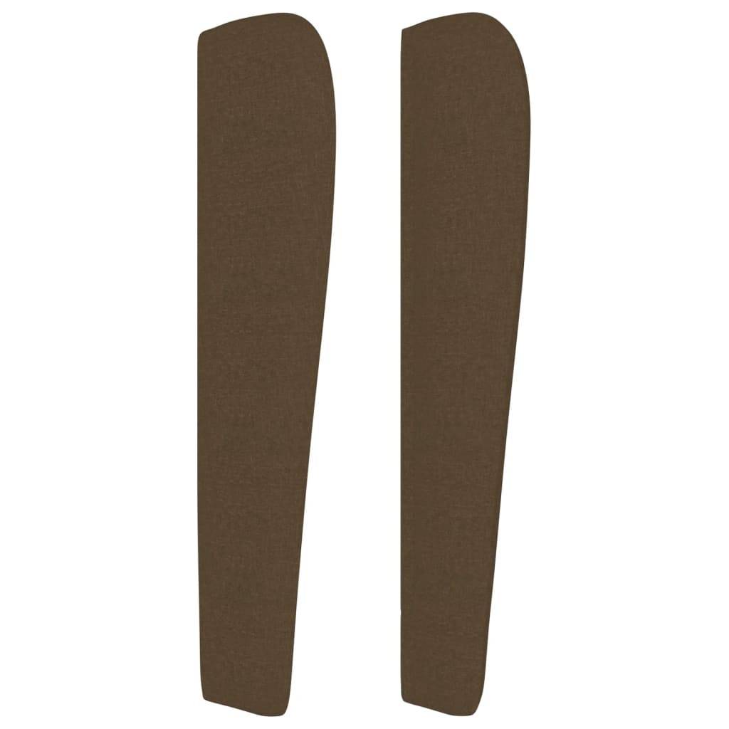 vidaXL Kopfteil mit Ohren Dunkelbraun 163x23x118/128 cm Stoff