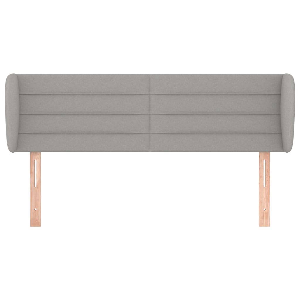 vidaXL Kopfteil mit Ohren Hellgrau 147x23x78/88 cm Stoff